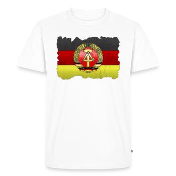DDR - Men's Premium Organic T-Shirt - white - Front - Nico (187cm)