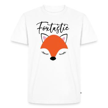 Foxtastic Fox Vixen Gift - Men's Premium Organic T-Shirt - white - Front - Nico (187cm)