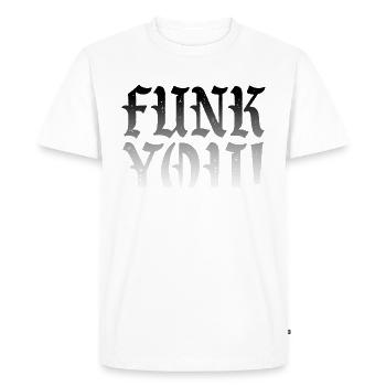 Funk vous - T-shirt Premium bio Homme - blanc - Devant - Nico (187cm)