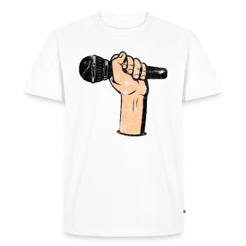 Microphone Retro - Men's Premium Organic T-Shirt - white - Front - Nico (187cm)
