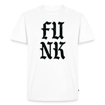 Funk Music Vintage - T-shirt Premium bio Homme - blanc - Devant - Nico (187cm)