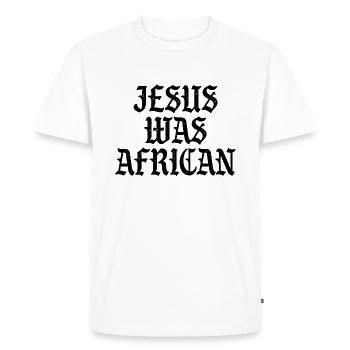 Jésus était africain - T-shirt Premium bio Homme - blanc - Devant - Nico (187cm)