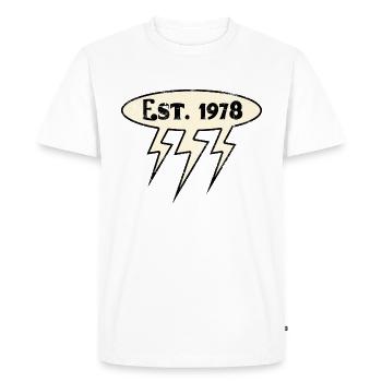 Est. 1978 Millésime - T-shirt Premium bio Homme - blanc - Devant - Nico (187cm)