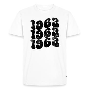 Vintage 1963 - Men's Premium Organic T-Shirt - white - Front - Nico (187cm)