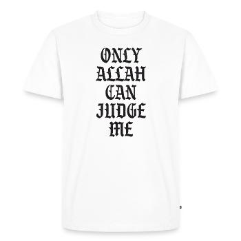 Seul Allah peut me juger - T-shirt Premium bio Homme - blanc - Devant - Nico (187cm)