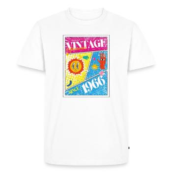 Millésime 1966 - T-shirt Premium bio Homme - blanc - Devant - Nico (187cm)