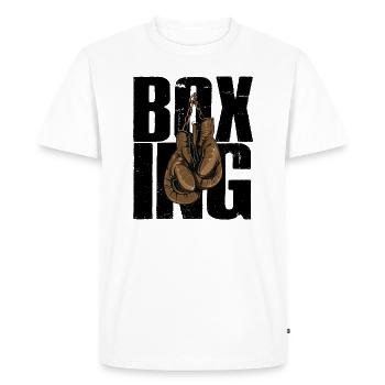Boxen Boxing Vintage - Men's Premium Organic T-Shirt - white - Front - Nico (187cm)