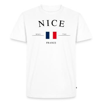 Nice France – Holiday Souvenir & Gift - Men's Premium Organic T-Shirt - white - Front - Nico (187cm)