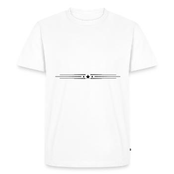 Star Line Element - Men's Premium Organic T-Shirt - white - Front - Nico (187cm)