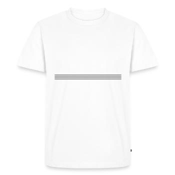 Dash Symbol Line - Men's Premium Organic T-Shirt - white - Front - Nico (187cm)