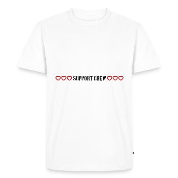 Support Crew Heart Love - Men's Premium Organic T-Shirt - white - Front - Nico (187cm)