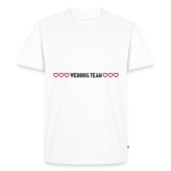 Wedding Team Hearts - Men's Premium Organic T-Shirt - white - Front - Nico (187cm)
