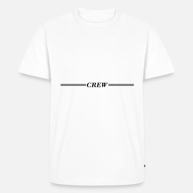 Crew Linie - Männer Premium Bio T-Shirt - Weiß