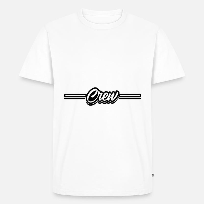 Crew Design - Männer Premium Bio T-Shirt - Weiß