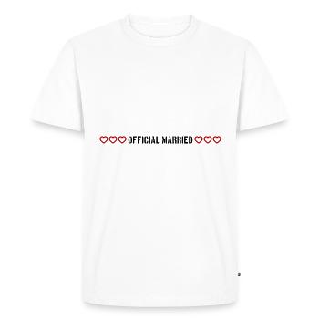 Coeur de mariage marié - T-shirt Premium bio Homme - blanc - Devant - Nico (187cm)
