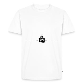 Symbole de la ligne de la carte du monde - T-shirt Premium bio Homme - blanc - Devant - Nico (187cm)