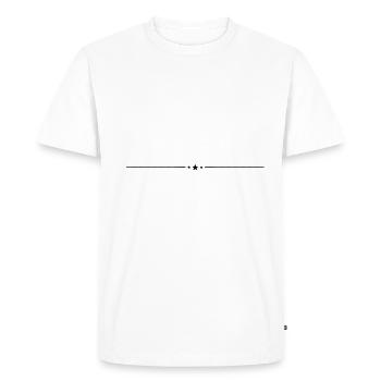 Star line symbol - Men's Premium Organic T-Shirt - white - Front - Nico (187cm)