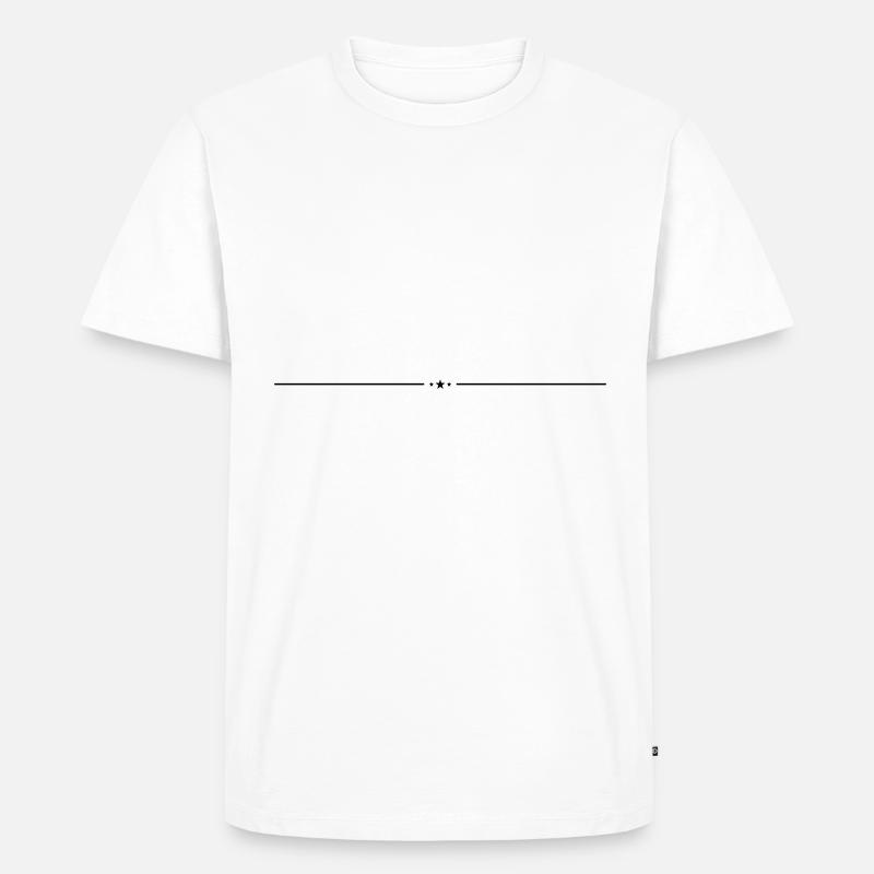 Stern Linie Element - Männer Premium Bio T-Shirt - Weiß