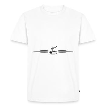 Ligne spaghetti - T-shirt Premium bio Homme - blanc - Devant - Nico (187cm)