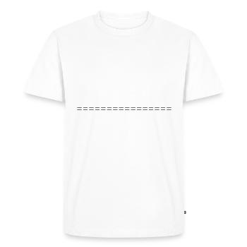 Dash Symbol Line - Men's Premium Organic T-Shirt - white - Front - Nico (187cm)