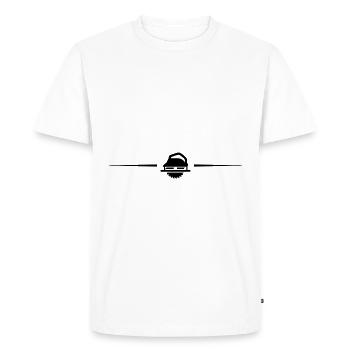 Ligne de scie circulaire portative - T-shirt Premium bio Homme - blanc - Devant - Nico (187cm)