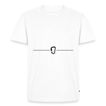 Ligne de mousqueton - T-shirt Premium bio Homme - blanc - Devant - Nico (187cm)