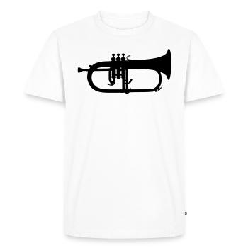 music trumpet brass - T-shirt Premium bio Homme - blanc - Devant - Nico (187cm)