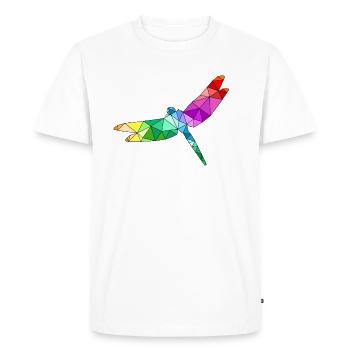Libelle Polygone Dragon - T-shirt Premium bio Homme - blanc - Devant - Nico (187cm)