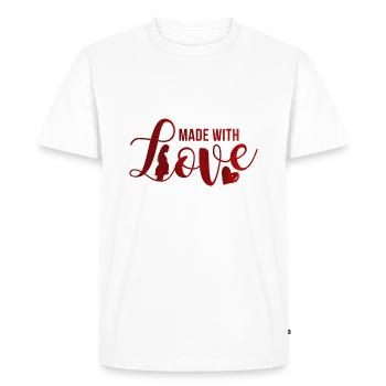 idée de cadeau naissance bébé enfant né naissance - T-shirt Premium bio Homme - blanc - Devant - Nico (187cm)