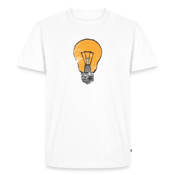 Light bulb idea Distressed brightly gift light - Men's Premium Organic T-Shirt - white - Front - Nico (187cm)