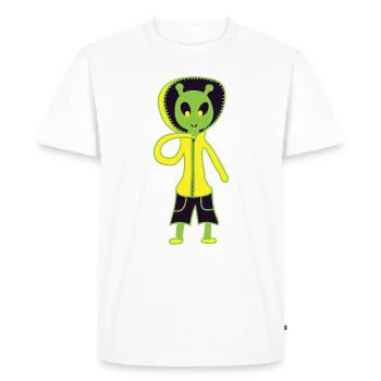 Alien - T-shirt Premium bio Homme - blanc - Devant - Nico (187cm)