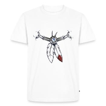 Native Americans GIFT - Men's Premium Organic T-Shirt - white - Front - Nico (187cm)