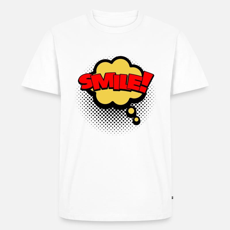 Comic Sprechblase!! cool witzig - Männer Premium Bio T-Shirt - Weiß