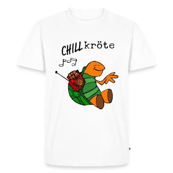 Chill toad - Men's Premium Organic T-Shirt - white - Front - Nico (187cm)