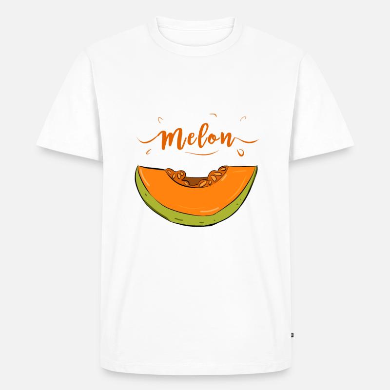 MELON - Männer Premium Bio T-Shirt - Weiß