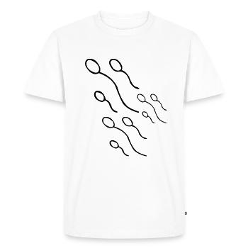 LA VOIE À CHERCHER - T-shirt Premium bio Homme - blanc - Devant - Nico (187cm)