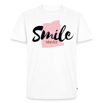 sourire aujourd'hui smile today logo design - T-shirt Premium bio Homme - blanc - Devant - Nico (187cm)
