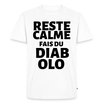 Cadeau humour diabolo cirque passion drôle - T-shirt Premium bio Homme - blanc - Devant - Nico (187cm)