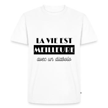 Ce cadeau humour diabolo pour les fans de diabolo - T-shirt Premium bio Homme - blanc - Devant - Nico (187cm)