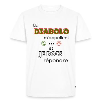 Cadeau humour diabolo cirque passion drôle - T-shirt Premium bio Homme - blanc - Devant - Nico (187cm)