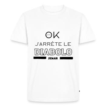 Cadeau humour diabolo cirque passion drôle - T-shirt Premium bio Homme - blanc - Devant - Nico (187cm)