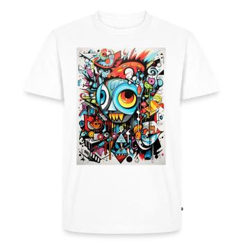 Géométrie du colibri - T-shirt Premium bio Homme - blanc - Devant - Nico (187cm)