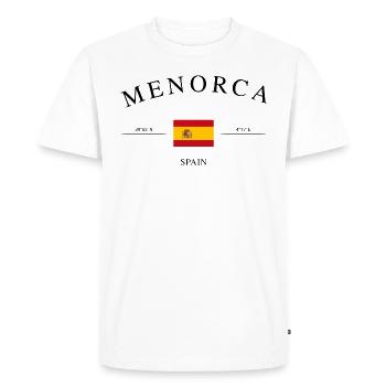 Minorque, Espagne – Souvenir et cadeau de vacances - T-shirt Premium bio Homme - blanc - Devant - Nico (187cm)