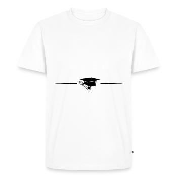 Student cap line - Men's Premium Organic T-Shirt - white - Front - Nico (187cm)