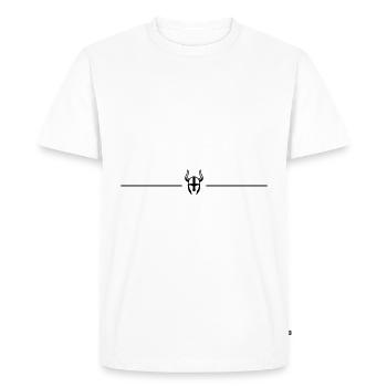 Viking Helmet Line - Men's Premium Organic T-Shirt - white - Front - Nico (187cm)