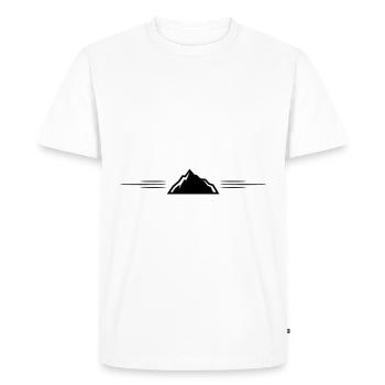 Mountain Icon Line - Men's Premium Organic T-Shirt - white - Front - Nico (187cm)