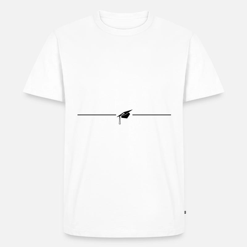 Student strich - Männer Premium Bio T-Shirt - Weiß