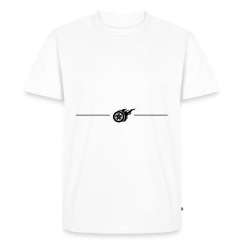 Ligne de tir de pneus - T-shirt Premium bio Homme - blanc - Devant - Nico (187cm)