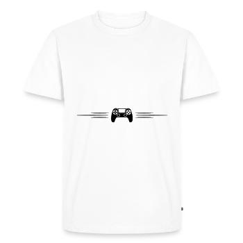 Ligne de contrôleur de symbole - T-shirt Premium bio Homme - blanc - Devant - Nico (187cm)