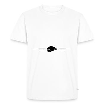 Ligne Shell - T-shirt Premium bio Homme - blanc - Devant - Nico (187cm)